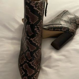 J Lo Snake Skin Booties